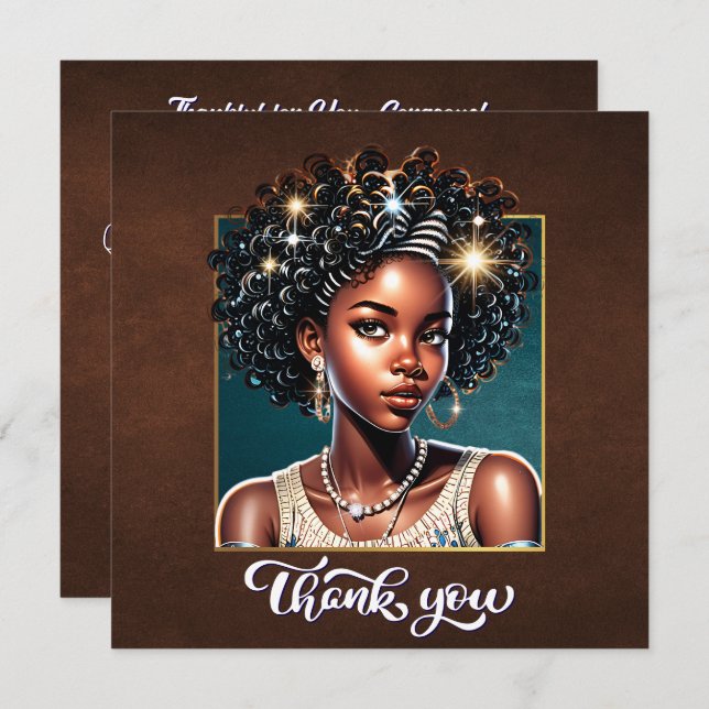 Gorgeous Girl Gratitude Card Einladung (Vorne/Hinten)