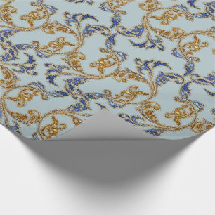 Gorgeous Glitzer Damask Geschenkpapier