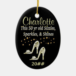 GORGEOUS GOLD 50. GEBURTSTAG DATED ORNAMENT