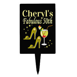 GORGEOUS GOLD 50. GEBURTSTAG DESIGN KUCHENAUFSATZ