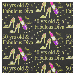 GORGEOUS GOLD 50. GEBURTSTAG DIVA DESIGN STOFF