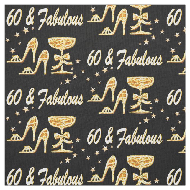GORGEOUS GOLD 60. GEBURTSTAG STOFF (Muster)
