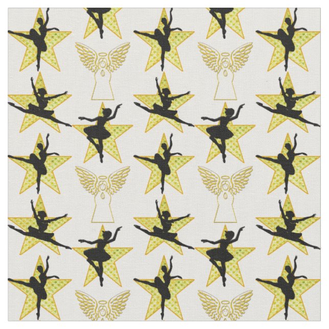 GORGEOUS GOLD DANCER CHRISTMAS DESIGN STOFF (Nahaufnahme)