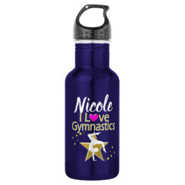 GORGEOUS GOLD I LIEBE GYMNASTICS DESIGN EDELSTAHLFLASCHE