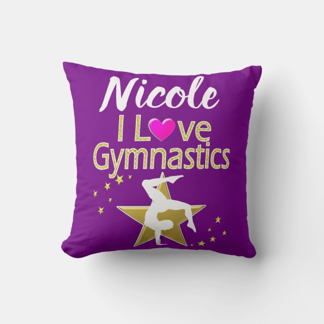 GORGEOUS GOLD I LIEBE GYMNASTICS DESIGN KISSEN (Vorderseite)