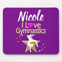 GORGEOUS GOLD I LIEBE GYMNASTICS DESIGN MOUSEPAD