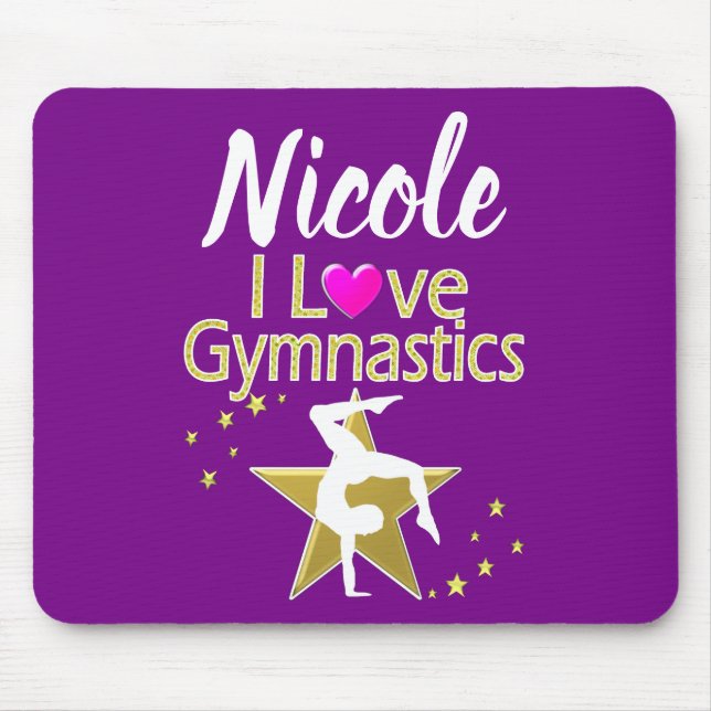 GORGEOUS GOLD I LIEBE GYMNASTICS DESIGN MOUSEPAD (Vorne)