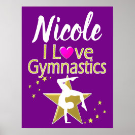 GORGEOUS GOLD I LIEBE GYMNASTICS DESIGN POSTER