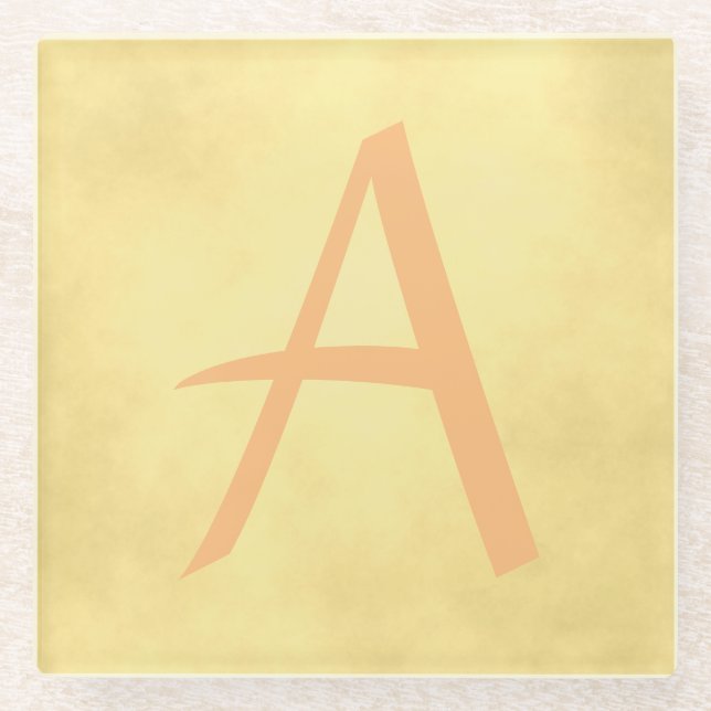 Gorgeous Gold Monogram Glasuntersetzer (Vorderseite)