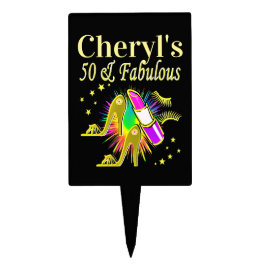 GORGEOUS GOLD PERSONALISIERT 50 YR ALT KUCHENAUFSATZ