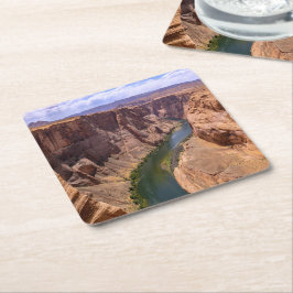 Gorgeous Grand Canyon And Colorado River Landscape Rechteckiger Pappuntersetzer