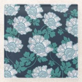 Gorgeous Green Floral Untersetzer