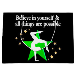 GORGEOUS GREEN GYMNASTICS DESIGN GROßE GESCHENKTÜTE