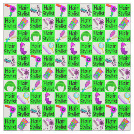 GORGEOUS GREEN HAIR STYLIST FABRIC STOFF