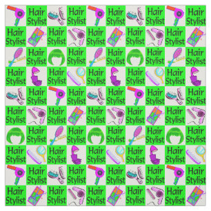 GORGEOUS GREEN HAIR STYLIST FABRIC STOFF