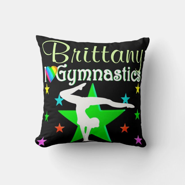 GORGEOUS GREEN PERSONALISIERT GYMNASTICS PILLOW KISSEN (Vorderseite)