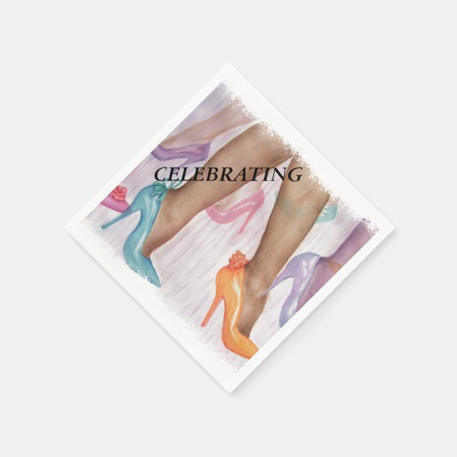 GORGEOUS HI HEELSES PAPIER NAPKIN SERVIETTE (Ecke)