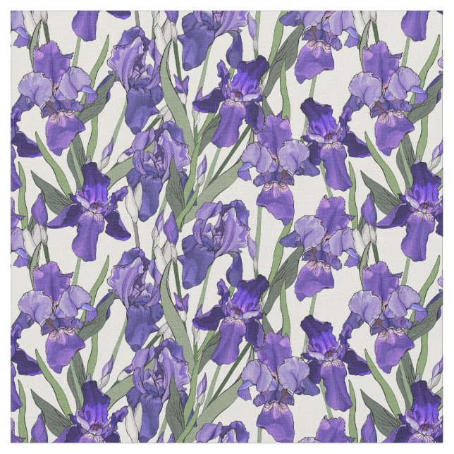 Gorgeous Iris Fabric Stoff (Nahaufnahme)