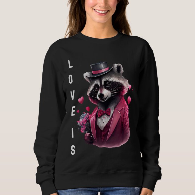 Gorgeous Love is With Heart Animal Valentine's day Sweatshirt (Vorderseite)