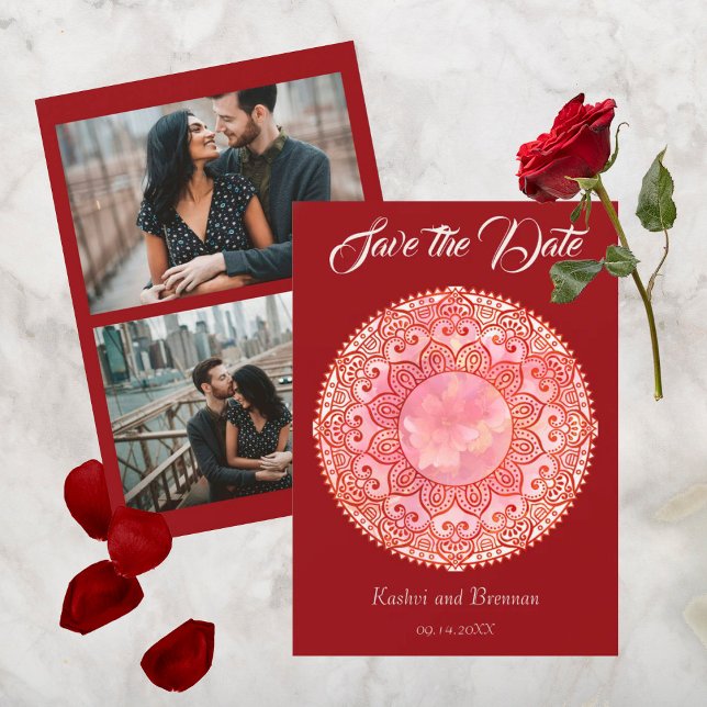 Gorgeous Mehndi Wedding Speichern Sie die Datumska Save The Date (Von Creator hochgeladen)