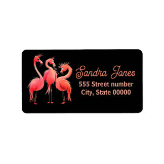 Gorgeous one of a-kind address labels flamingo adressaufkleber