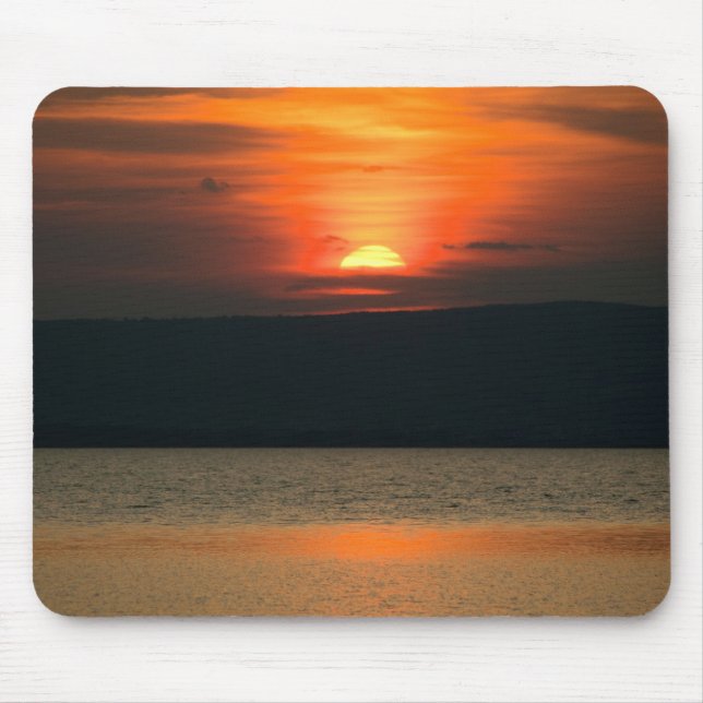 Gorgeous Orange Sunset at Neusiedlersee Mousepad (Vorne)