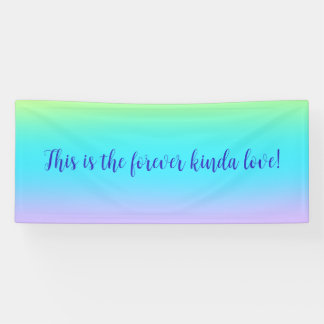 Gorgeous Pastel Rainbow Gradient Wedding Banner