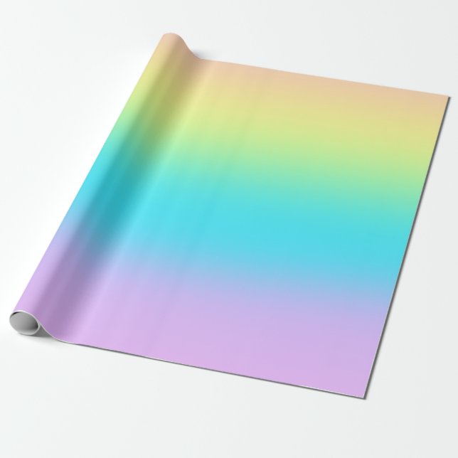 Gorgeous Pastel Rainbow Gradient Wedding Geschenkpapier (Ungerollt)