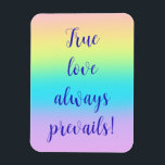 Gorgeous Pastel Rainbow Gradient Wedding Magnet<br><div class="desc">Wahre Liebe herrscht immer vor! Dieses wunderschöne pastellfarbene Regenbogendesign macht Ihre Hochzeit zu einem besonderen Erlebnis! Vergewissern Sie sich, dass Sie die ganze wunderschöne Pastel Rainbow Gradient Wedding Kollektion auskosten, um Ihre Hochzeit zu einem zusammenhängenden und besonderen Erlebnis zu machen! Einladungen und Schreibwaren, Dekoration, Schilder, Geschirr, Gefallen, Geschenke für Ihre...</div>