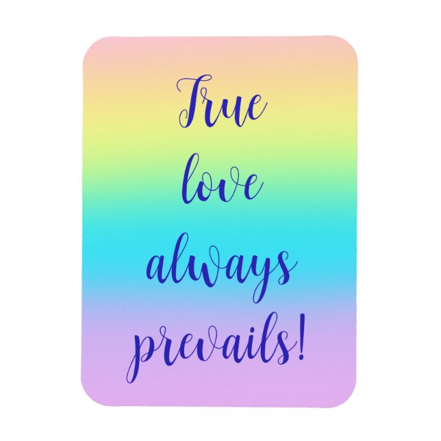 Gorgeous Pastel Rainbow Gradient Wedding Magnet (Vertikal)