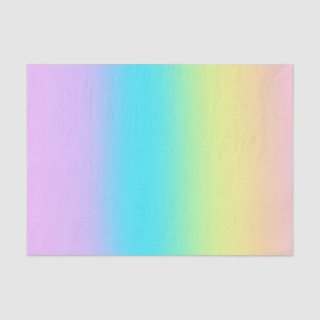 Gorgeous Pastel Rainbow Gradient Wedding Seidenpapier (Vorderseite)