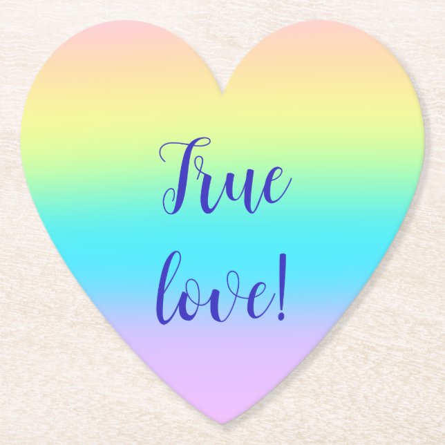 Gorgeous Pastel Rainbow Gradient Wedding Untersetzer (Vorderseite)