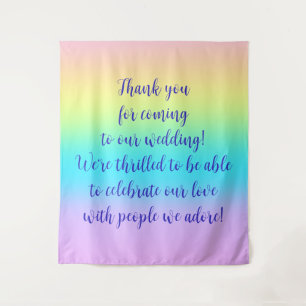Gorgeous Pastel Rainbow Gradient Wedding Wandteppich