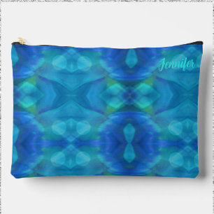 Gorgeous Peacock Blue Abstrakt Zubehörtasche
