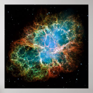 Gorgeous Photo of the Crab Nebula Poster