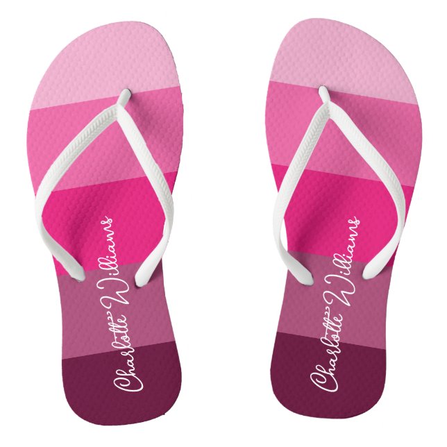 GORGEOUS PINK FARBSTRIPE LINE PATTERNAME FLIP FLOPS (Fußbett)