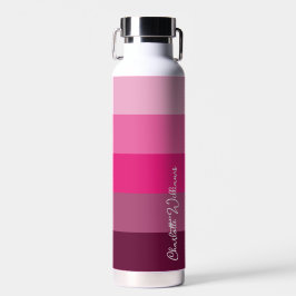 GORGEOUS PINK FARBSTRIPE LINE PATTERNAME TRINKFLASCHE