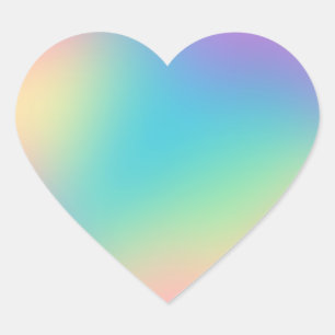 Gorgeous Rainbow Gradient Herz-Aufkleber