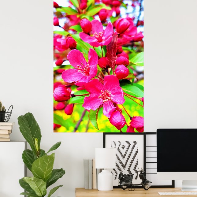 Gorgeous Red Barron Crabapple Foto Poster (Heimbüro)