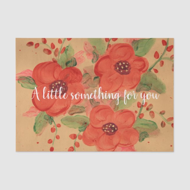 Gorgeous Red Floral Seidenpapier (Vorderseite)