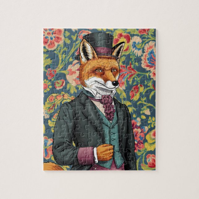 Gorgeous Red Fox in einem Anzug Puzzle (Vertikal)