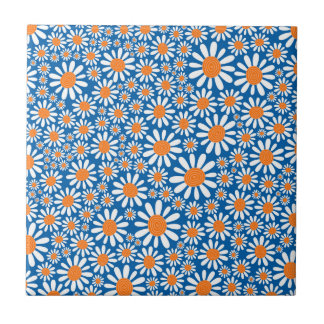 Gorgeous Retro Daisy Pattern Fliese