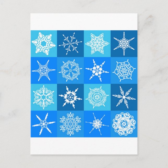 GORGEOUS SNOWFLAKES POSTKARTE (Vorderseite)