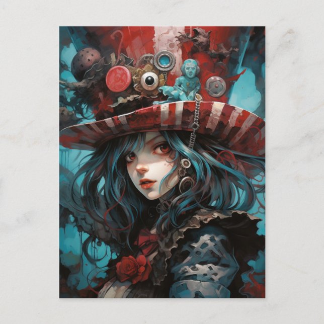 Gorgeous Steampunk Alice Postkarte (Vorderseite)