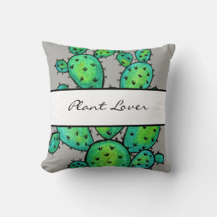 Gorgeous Watercolor Prickly Cactus Kissen