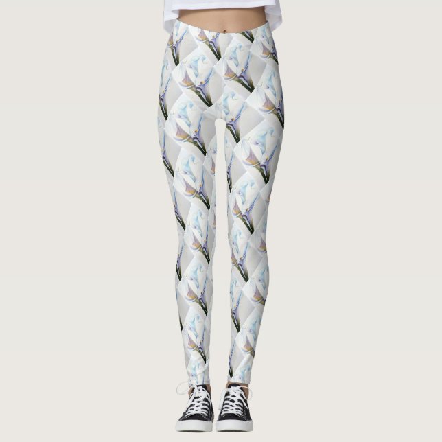 GORGEOUS WHITE CALLA LILILILIRAL LEGGINGS (Vorderseite)