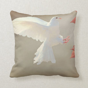 Gorgeous White Dove Cushion Kissen
