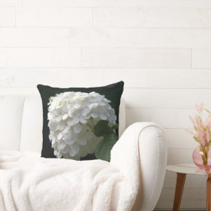 Gorgeous White Hydrangea Blumenwirbel Kissen