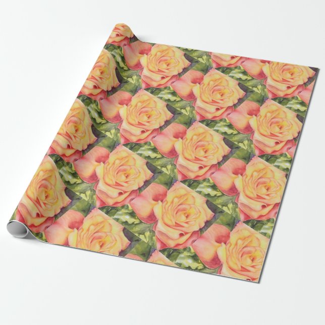 Gorgeous Yellow Rose Geschenkpapier (Ungerollt)