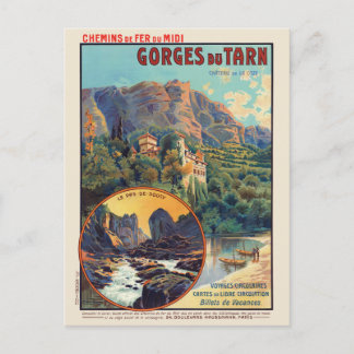 Gorges du Tarn France Vintage Poster 1912 Postkarte